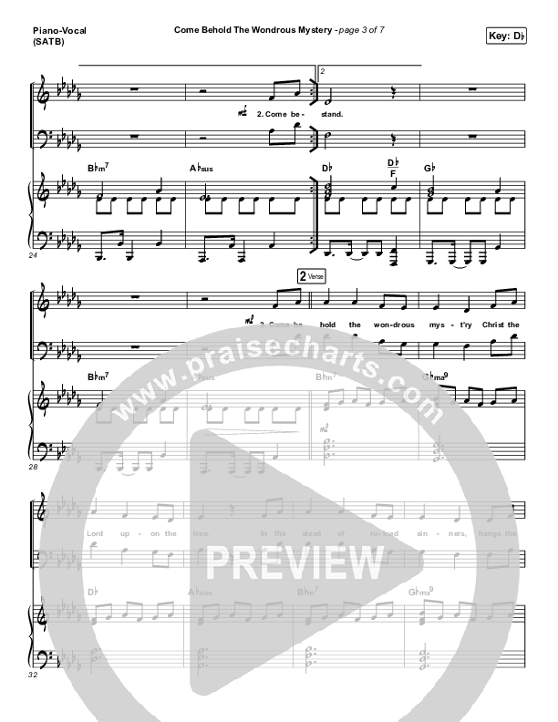 Come Behold The Wondrous Mystery Piano/Vocal (SATB) (Matt Boswell / Matt Papa / Kristyn Getty)