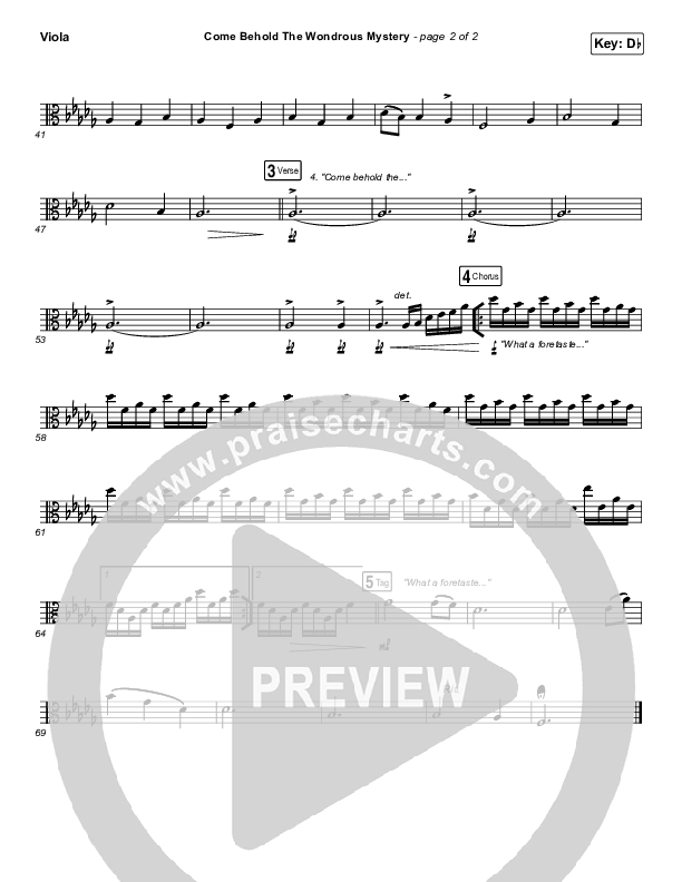 Come Behold The Wondrous Mystery Viola (Matt Boswell / Matt Papa / Kristyn Getty)