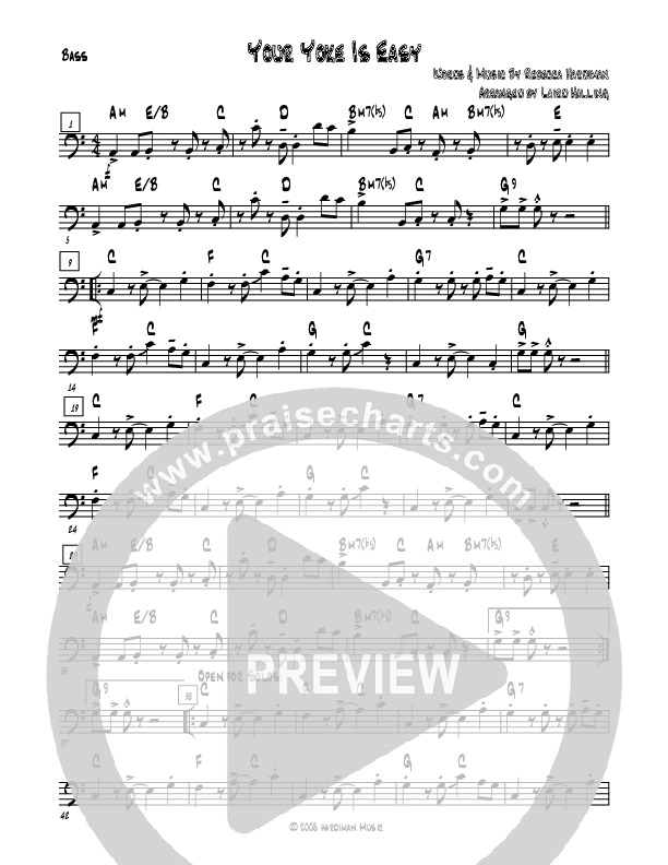 Your Yoke Is Easy Bass Guitar (Rebecca Hardiman)