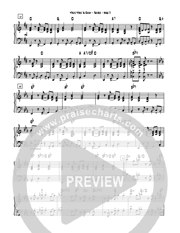 Your Yoke Is Easy Piano Sheet (Rebecca Hardiman)