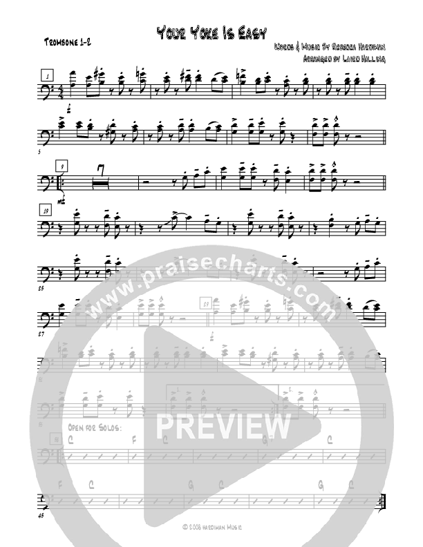 Your Yoke Is Easy Trombone 1/2 (Rebecca Hardiman)