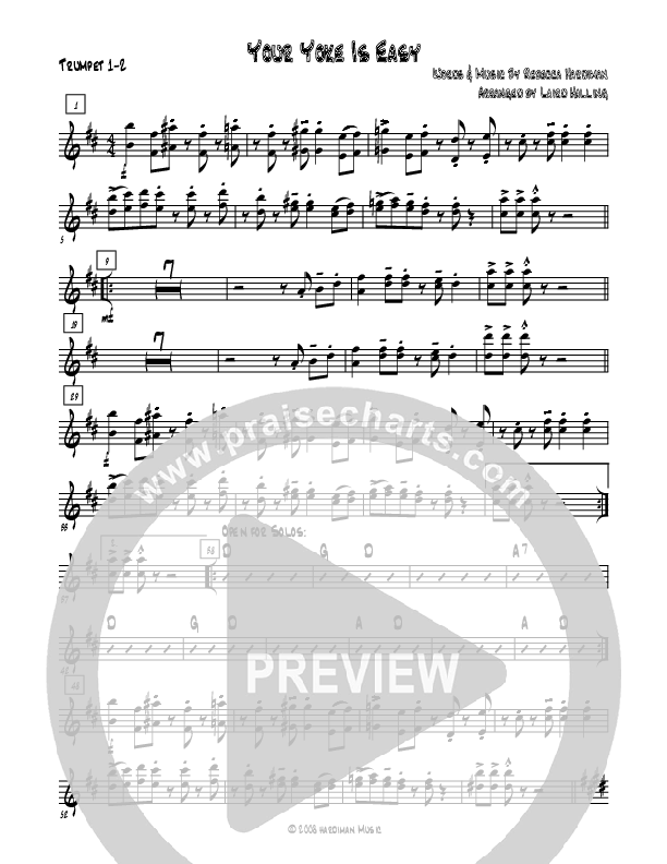 Your Yoke Is Easy Trumpet 1,2 (Rebecca Hardiman)