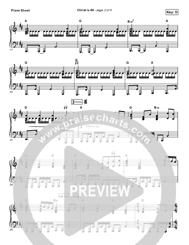Christ Is All Piano Sheet (Matt Boswell / Matt Papa)