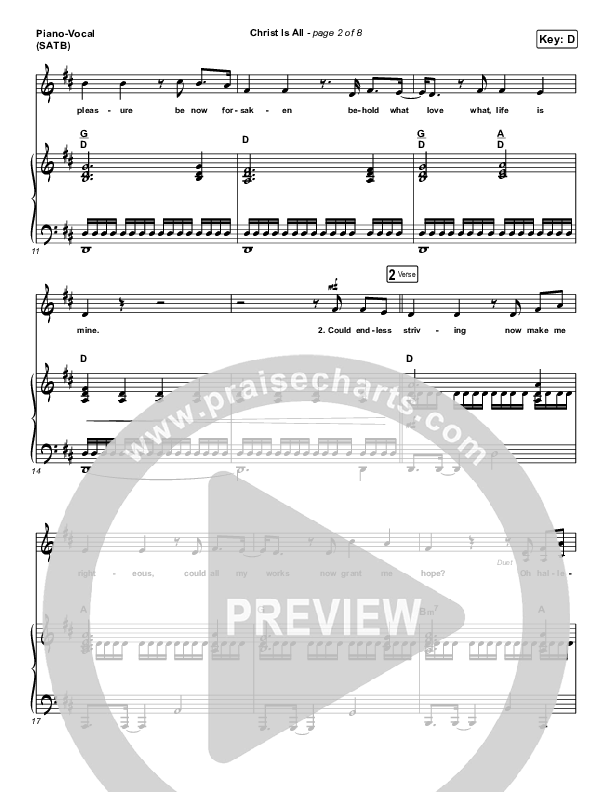 Christ Is All Piano/Vocal Pack (Matt Boswell / Matt Papa)