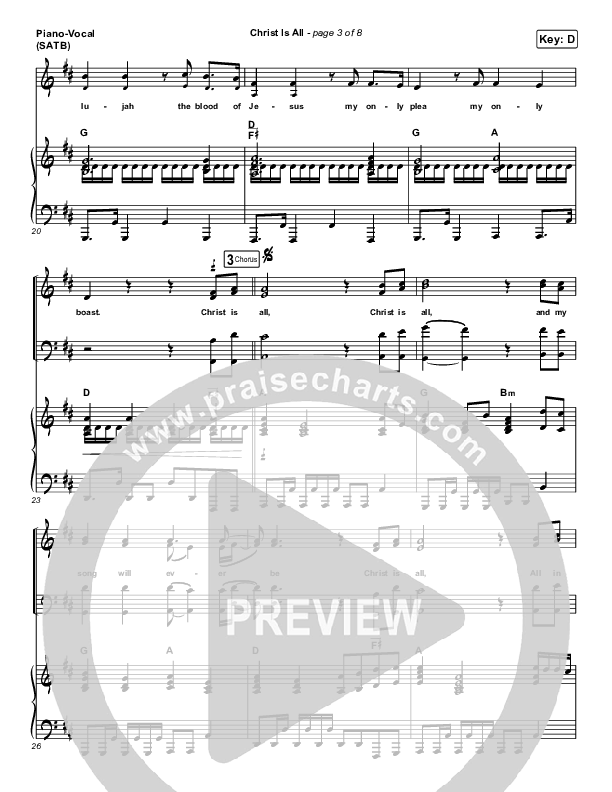 Christ Is All Piano/Vocal (SATB) (Matt Boswell / Matt Papa)