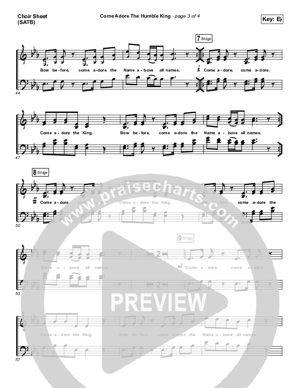 Come Adore The Humble King Choir Vocals (SATB) (Matt Boswell / Matt Papa)