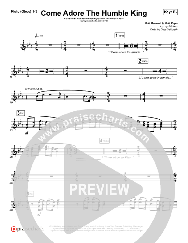 Come Adore The Humble King Wind Pack (Matt Boswell / Matt Papa)