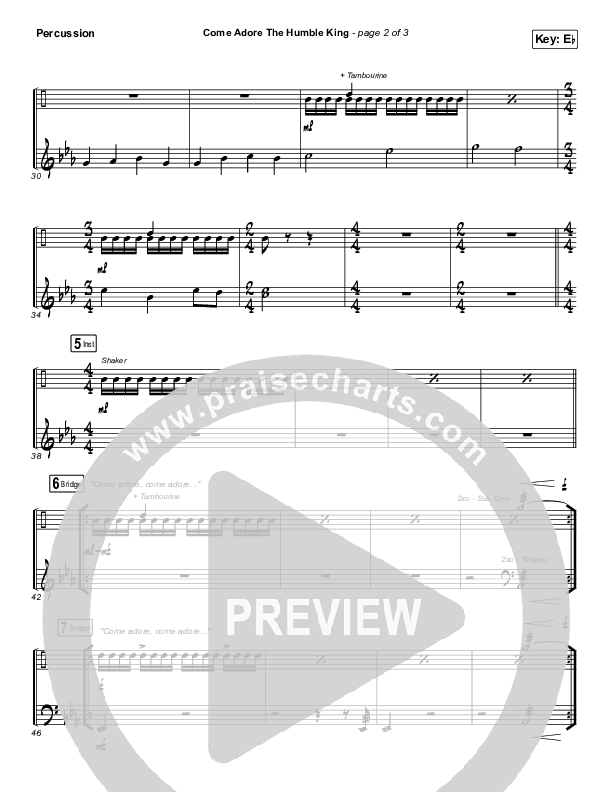 Come Adore The Humble King Percussion (Matt Boswell / Matt Papa)