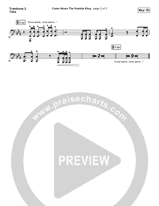 Come Adore The Humble King Trombone 1,2 (Matt Boswell / Matt Papa)