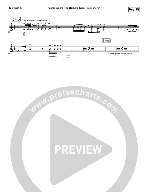 Come Adore The Humble King Trumpet 3 (Matt Boswell / Matt Papa)