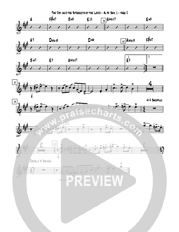 The Joy And The Strength Of The Lord Alto Sax 1/2 (Rebecca Hardiman)