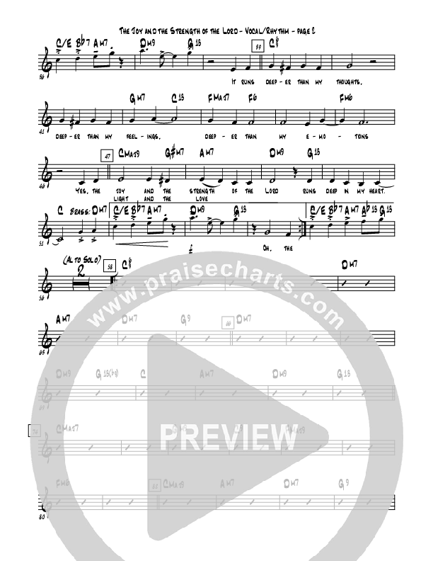 The Joy And The Strength Of The Lord Choir Sheet (Rebecca Hardiman)