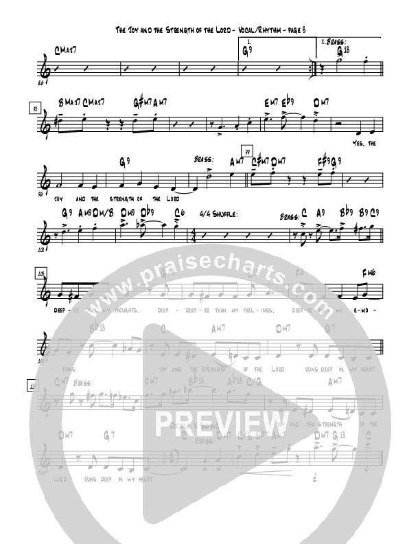 The Joy And The Strength Of The Lord Choir Sheet (Rebecca Hardiman)