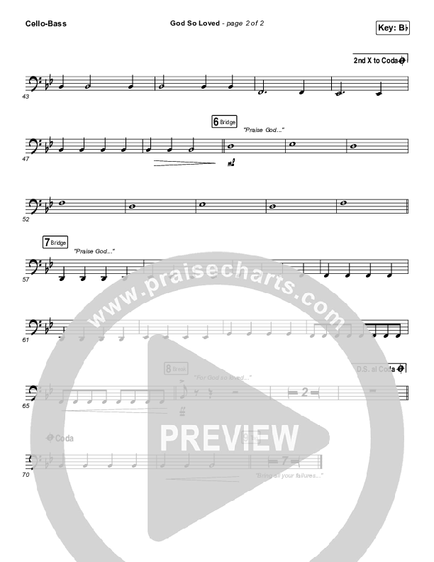 God So Loved (Live) Cello/Bass (We The Kingdom)