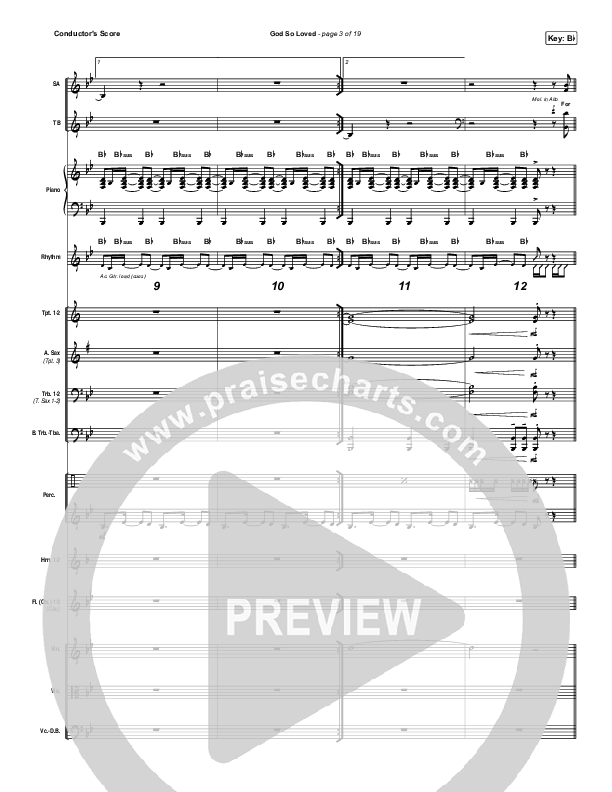 God So Loved (Live) Conductor's Score (We The Kingdom)