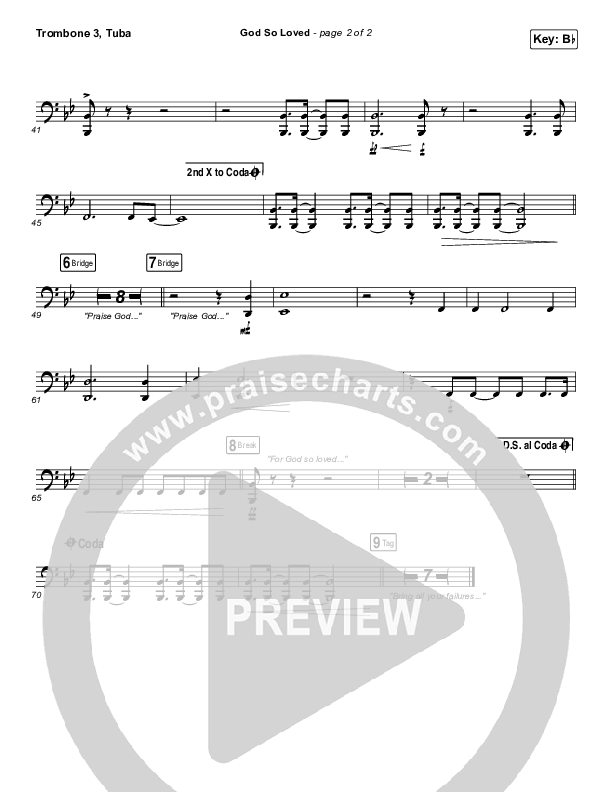 God So Loved (Live) Trombone 3/Tuba (We The Kingdom)