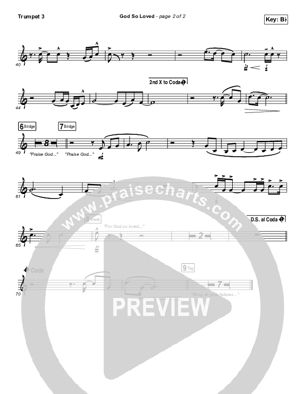 God So Loved (Live) Trumpet 3 (We The Kingdom)