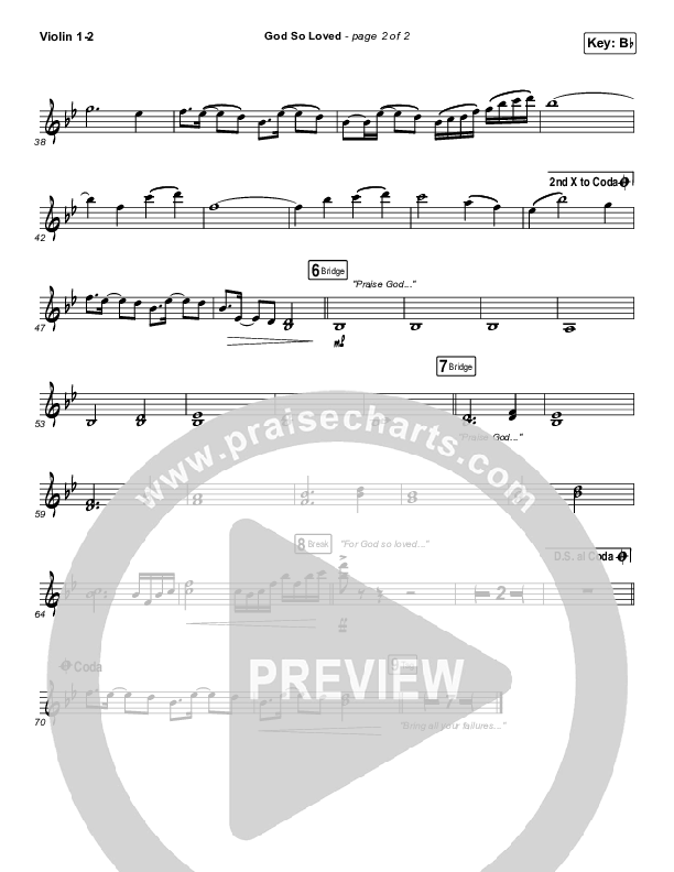 God So Loved (Live) Violin 1/2 (We The Kingdom)