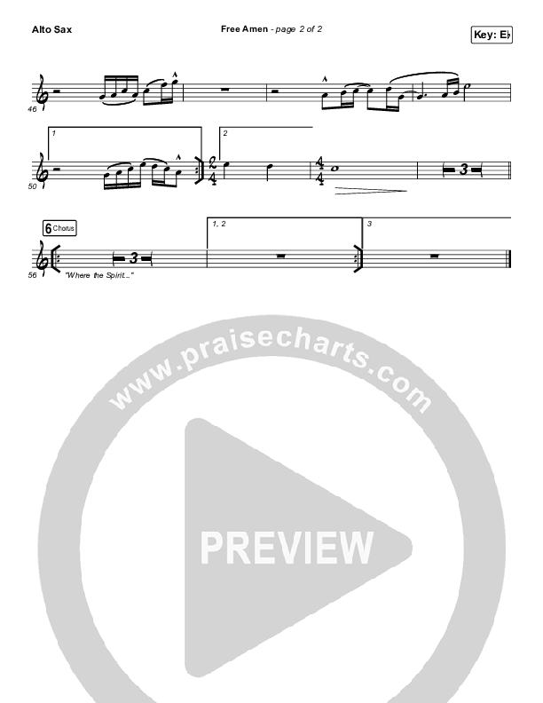 Free Amen Alto Sax (We The Kingdom)
