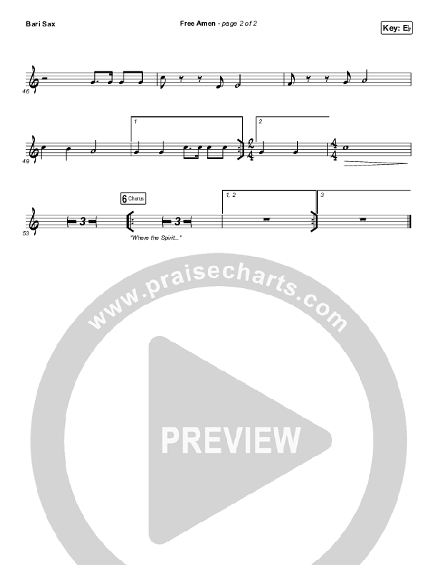 Free Amen Bari Sax (We The Kingdom)