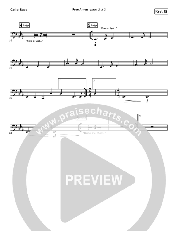 Free Amen Cello/Bass (We The Kingdom)
