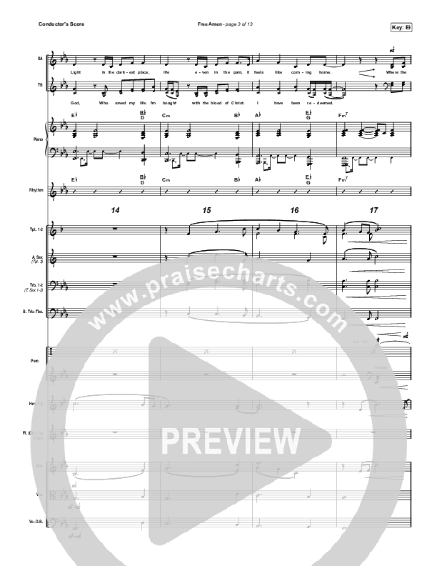 Free Amen Conductor's Score (We The Kingdom)