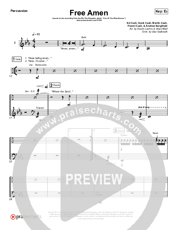 Free Amen Percussion (We The Kingdom)