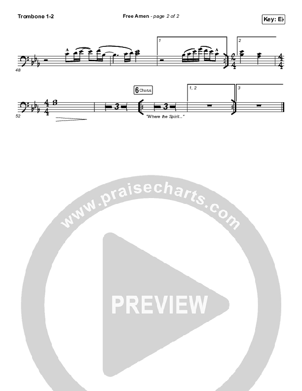 Free Amen Trombone 1/2 (We The Kingdom)
