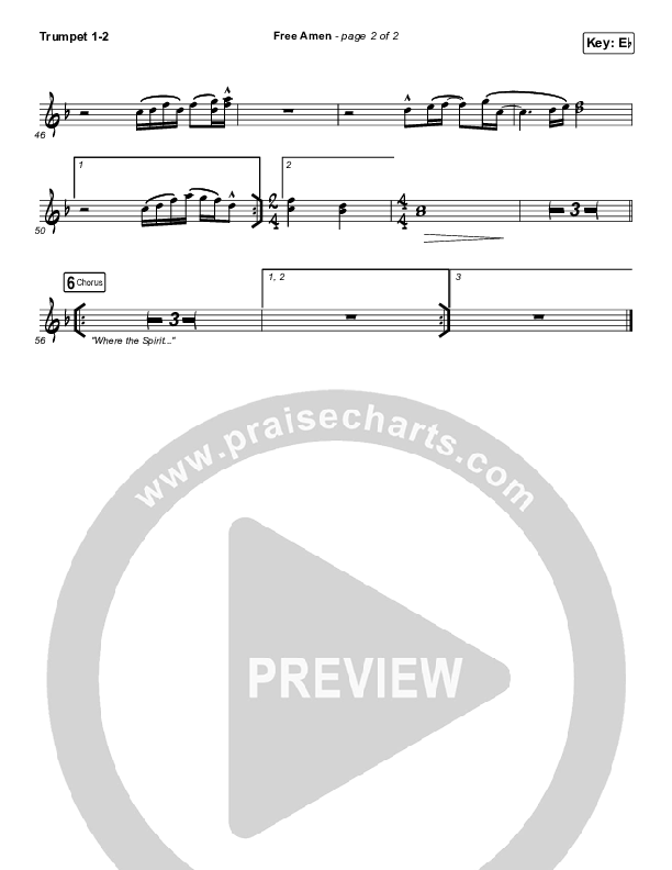 Free Amen Trumpet 1,2 (We The Kingdom)