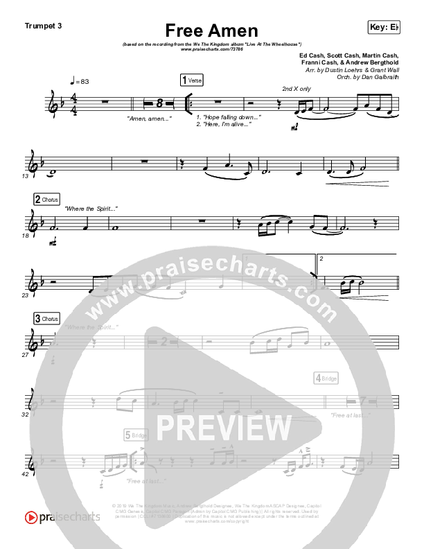 Free Amen Trumpet 3 (We The Kingdom)