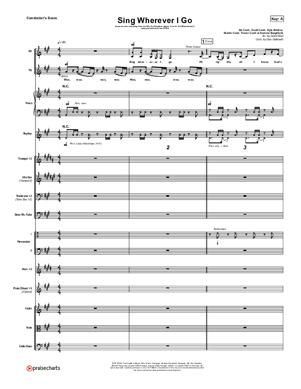 Sing Wherever I Go Orchestration (We The Kingdom)