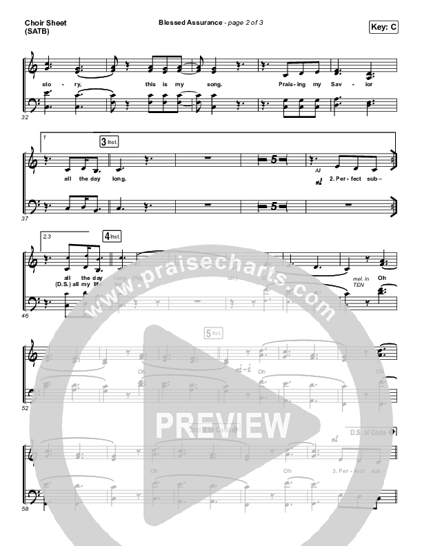 Blessed Assurance Choir Vocals (SATB) (Jeremy Riddle)