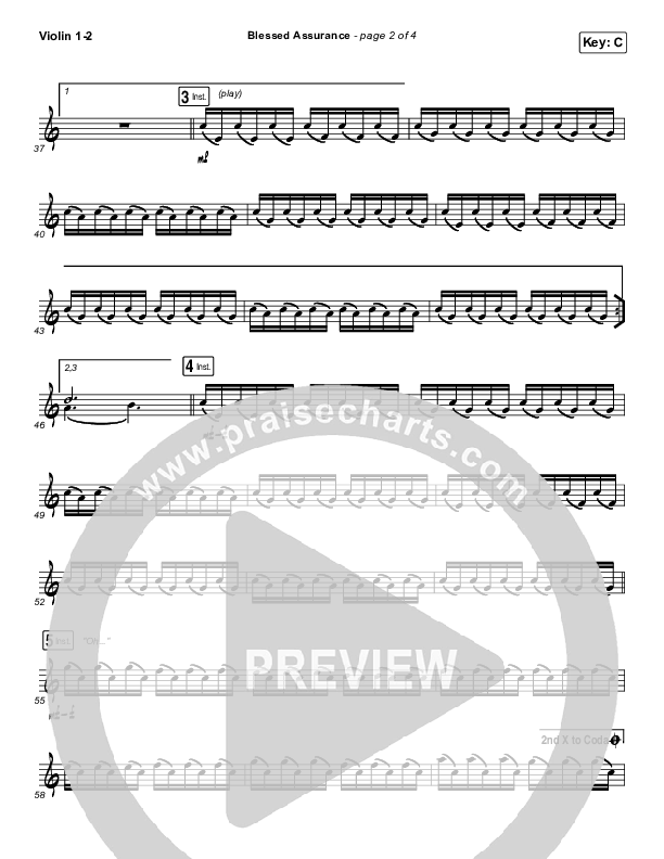 Blessed Assurance Violin 1/2 (Jeremy Riddle)