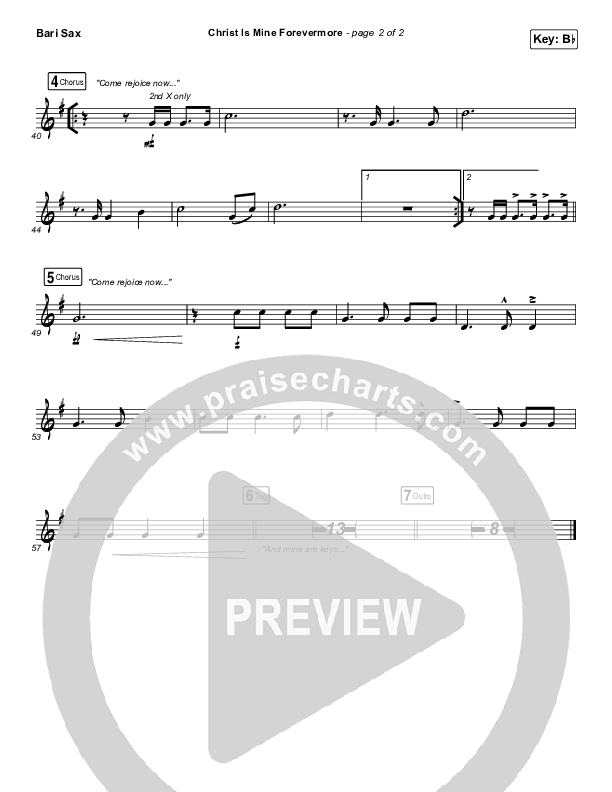 Christ Is Mine Forevermore Bari Sax (CityAlight)