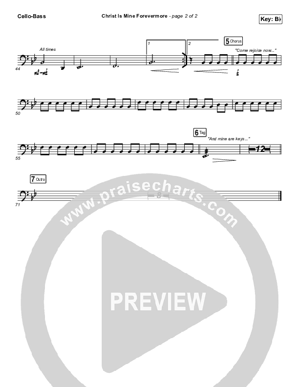 Christ Is Mine Forevermore Cello/Bass (CityAlight)