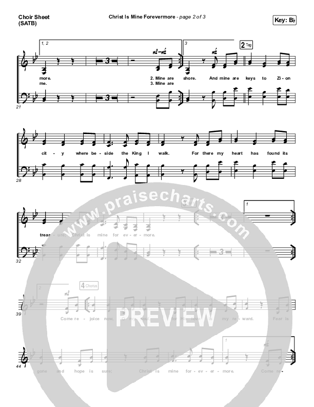 Christ Is Mine Forevermore Choir Sheet (SATB) (CityAlight)