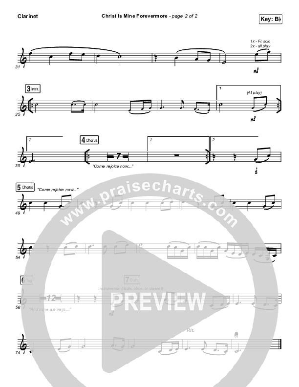 Christ Is Mine Forevermore Clarinet (CityAlight)