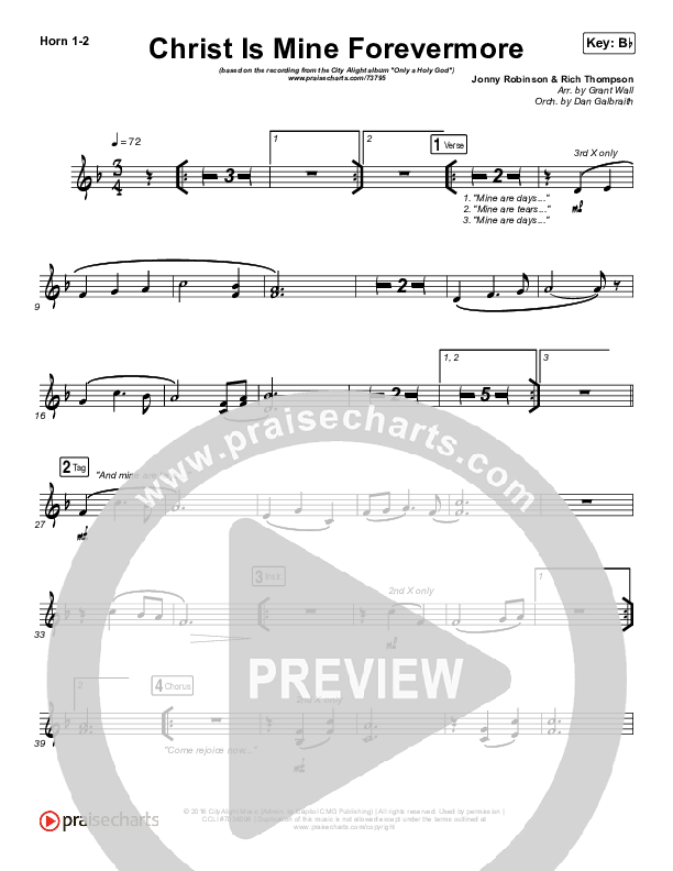 Christ Is Mine Forevermore Brass Pack (CityAlight)