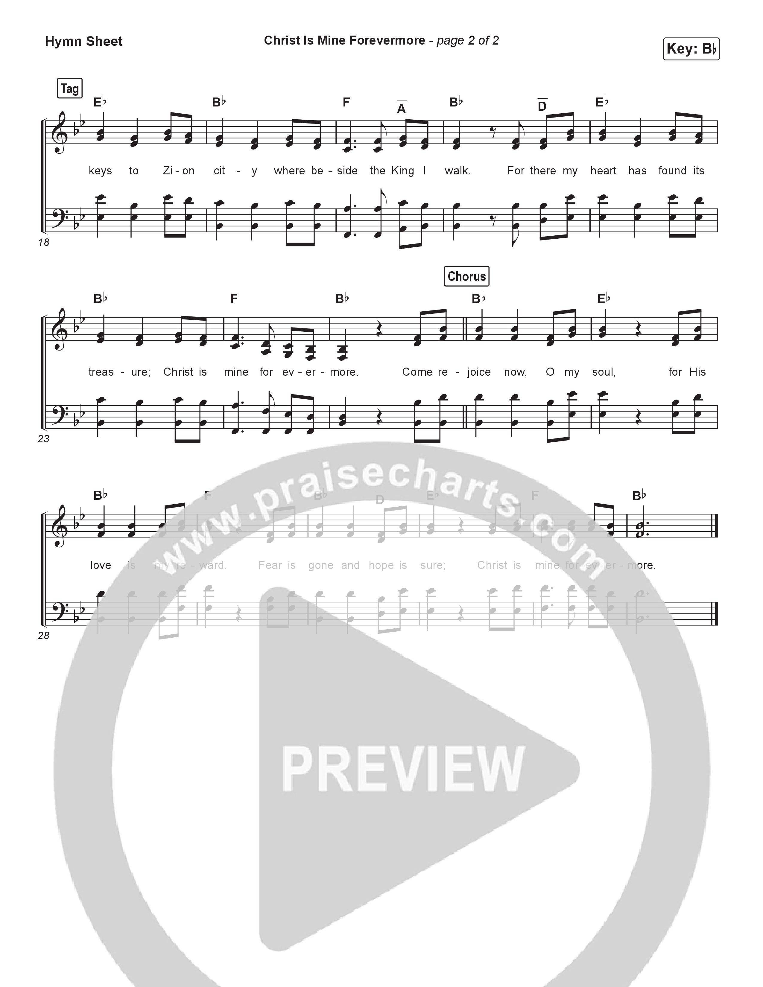 Christ Is Mine Forevermore Hymn Sheet (CityAlight)