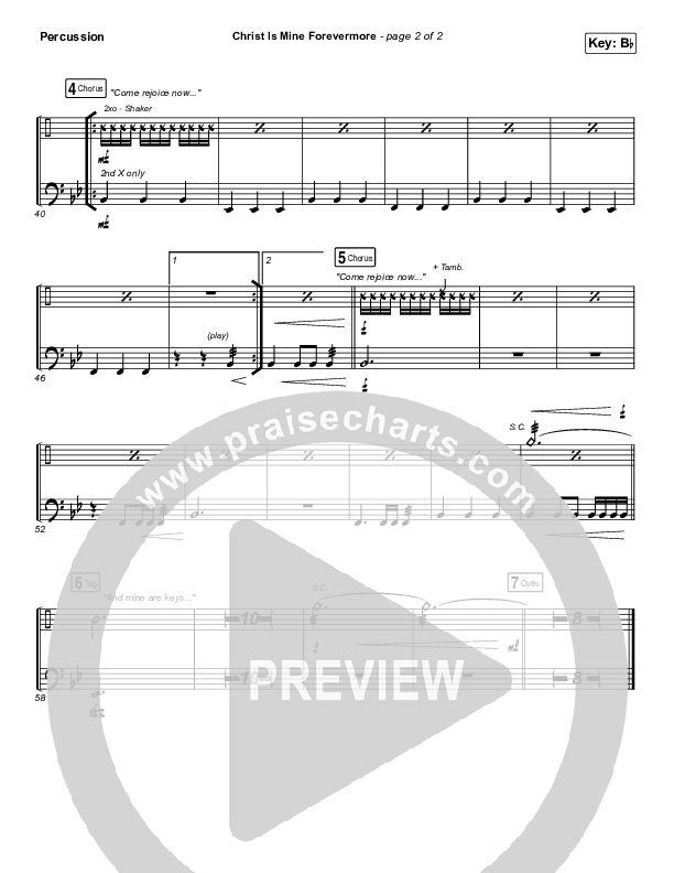 Christ Is Mine Forevermore Percussion (CityAlight)