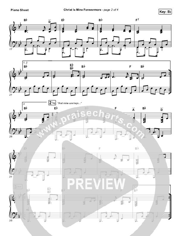 Christ Is Mine Forevermore Piano Sheet (CityAlight)