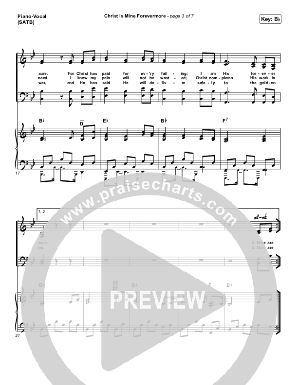 Christ Is Mine Forevermore Piano/Vocal (SATB) (CityAlight)