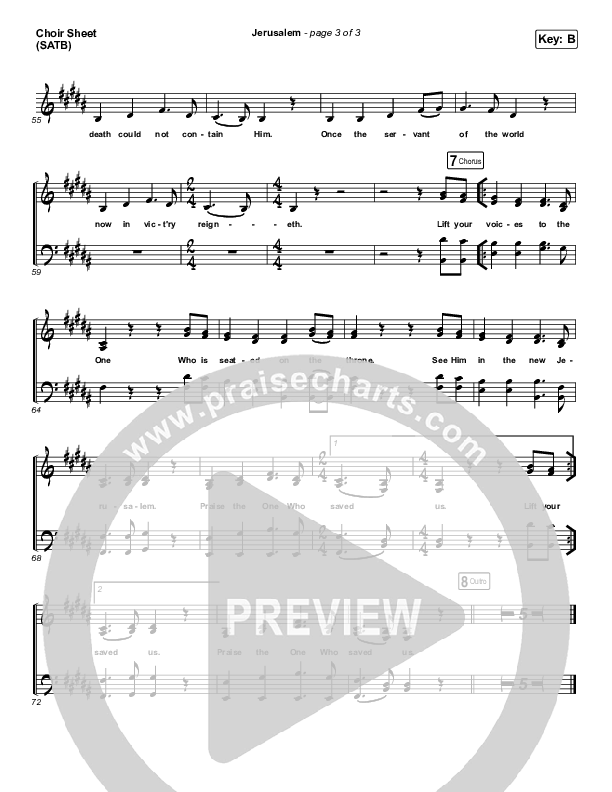 Jerusalem Choir Vocals (SATB) (CityAlight)