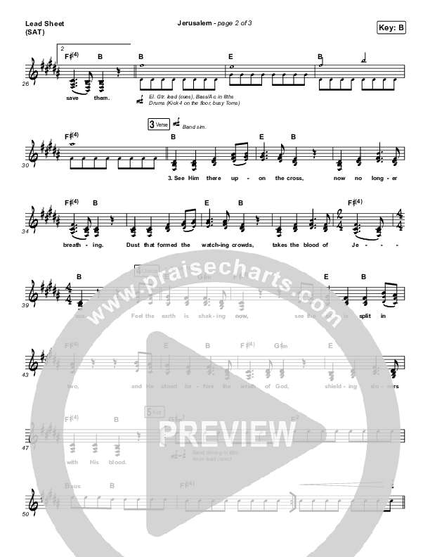 Jerusalem Lead Sheet (SAT) (CityAlight)