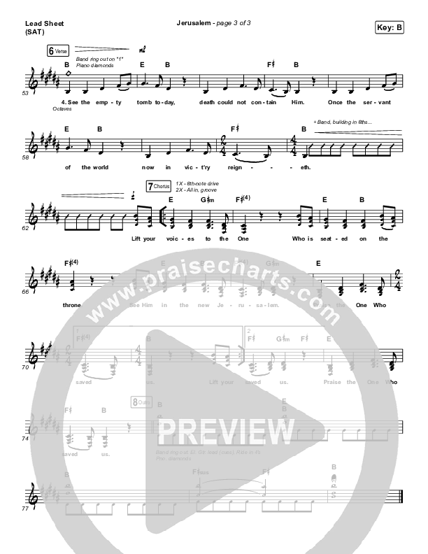 Jerusalem Lead Sheet (SAT) (CityAlight)