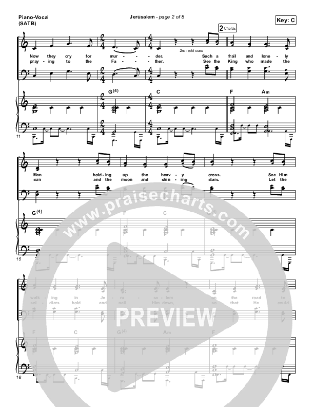 Jerusalem Sheet Music PDF (CityAlight) - PraiseCharts