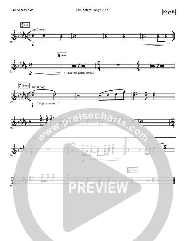 Jerusalem Tenor Sax 1/2 (CityAlight)