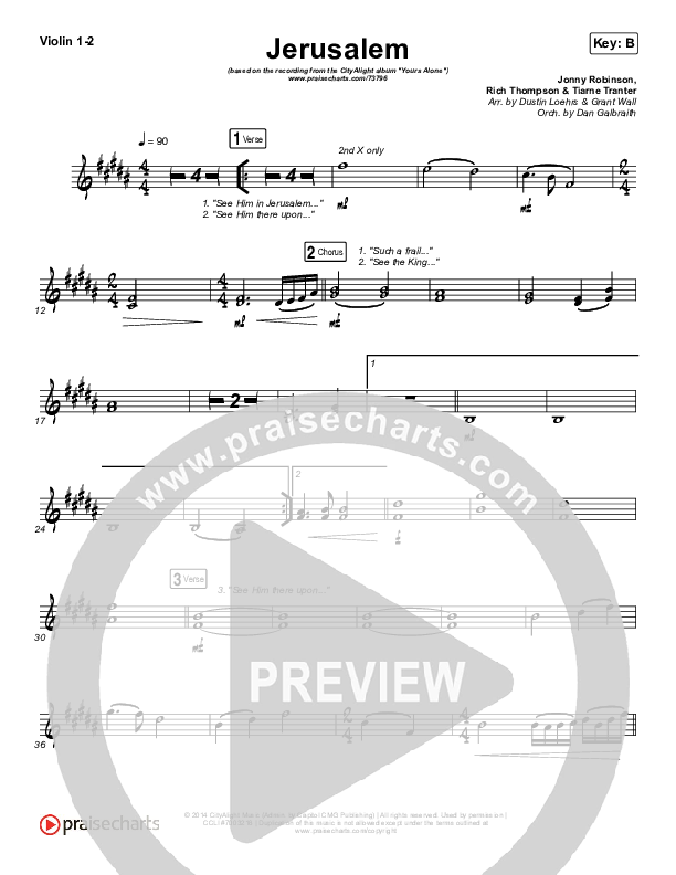 Jerusalem Violin 1/2 (CityAlight)