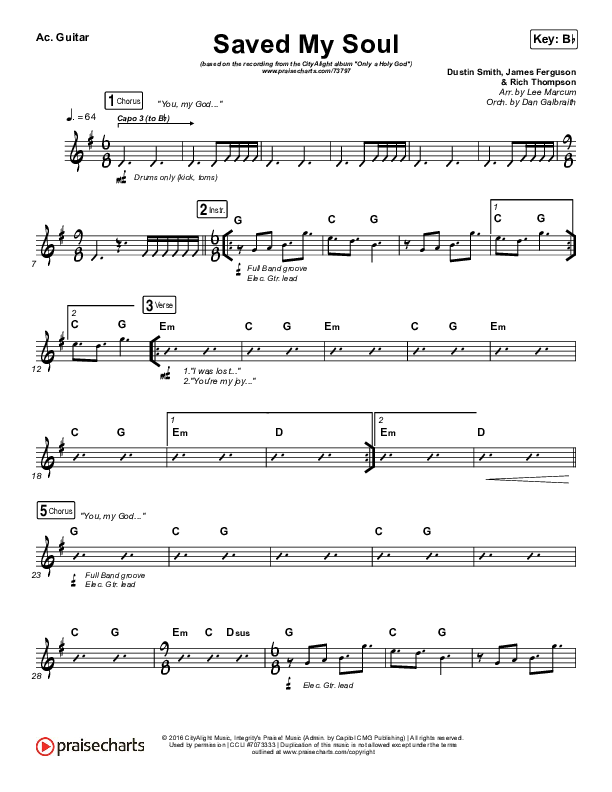 Saved My Soul Acoustic Guitar (CityAlight)