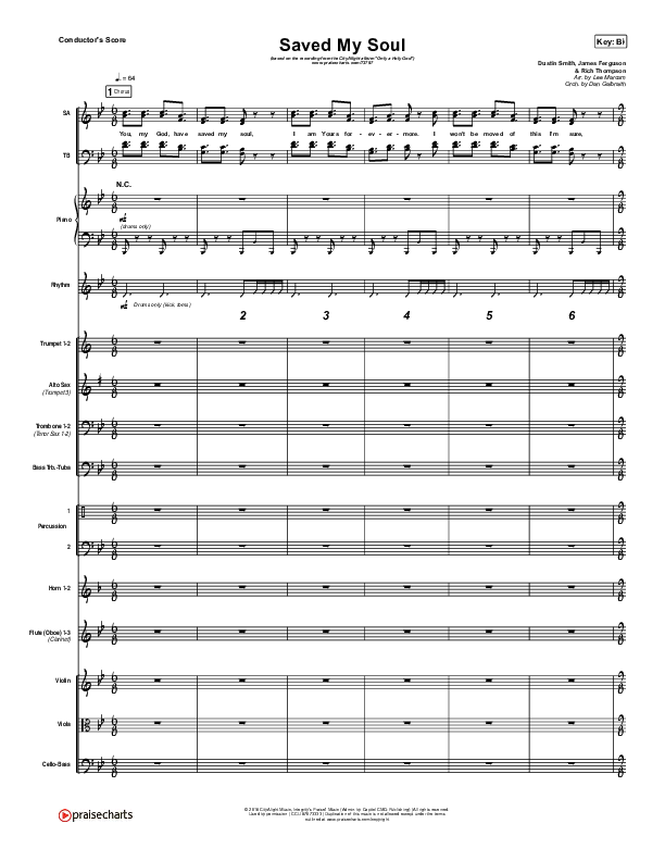 Saved My Soul Conductor's Score (CityAlight)
